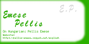 emese pellis business card